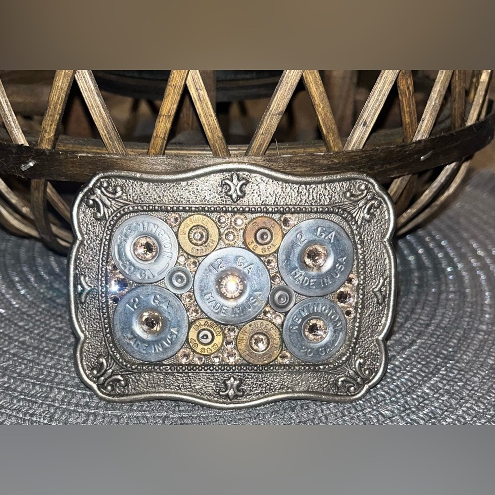 Pretty Hunter Bullet and SWAROVSKI Crystals Buckle